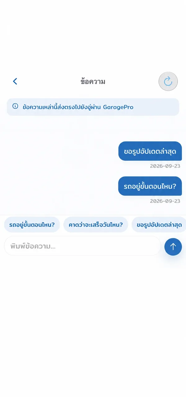 CarID — ข้อความถึงอู่