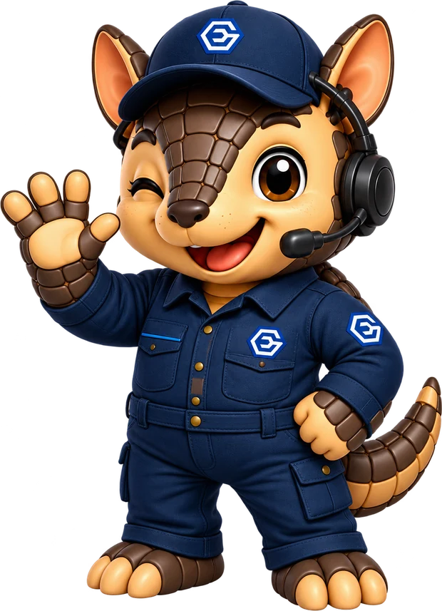 มาสคอต GaragePro โบกมือทักทาย